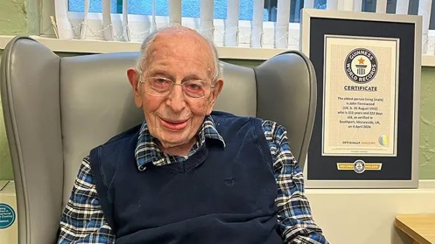 World’s oldest man, 111, says weekly fish and chips are key to his long life
