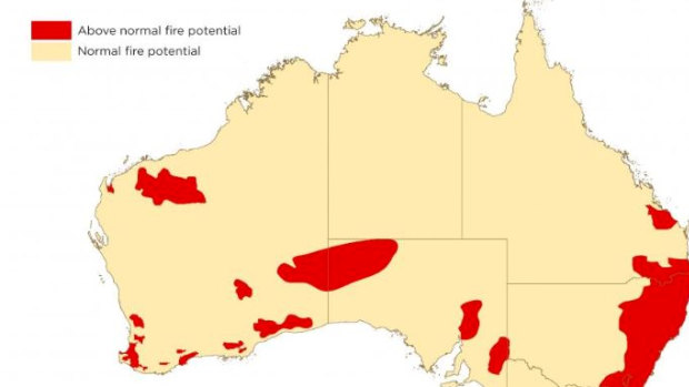 The Southern Australia Seasonal Bushfire Outlook is predicting heightened bushfire risks in the Pilbara and southern parts of WA.