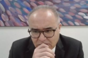 Adem Somyurek in his second day of evidence.