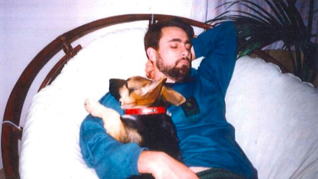 Bradley Edwards with the couple's dog Shelby, prior to his separation.