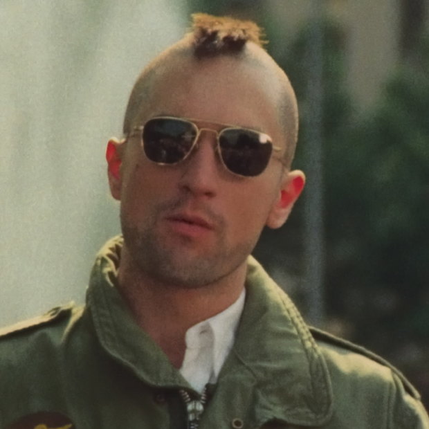 Improvised a classic line … Robert De Niro as Travis Bickle in Taxi Driver.
