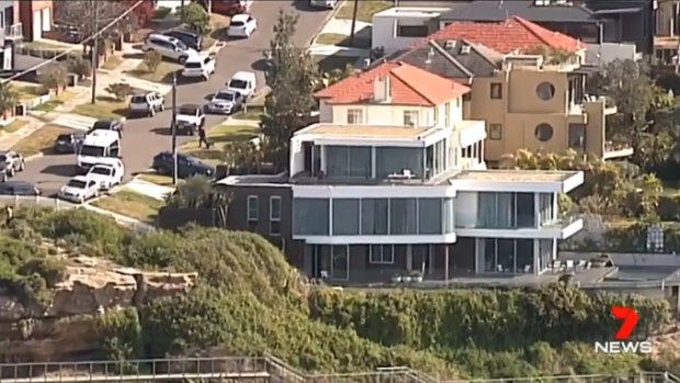 Ibrahim's clifftop home at Dover Heights was searched on Tuesday. 