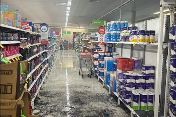 The damaged Coles in Kalamunda.