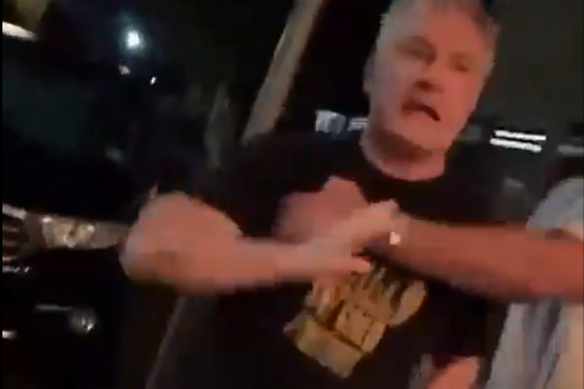 Paul Kent appeared in social media videos of a street fight in Rozelle.