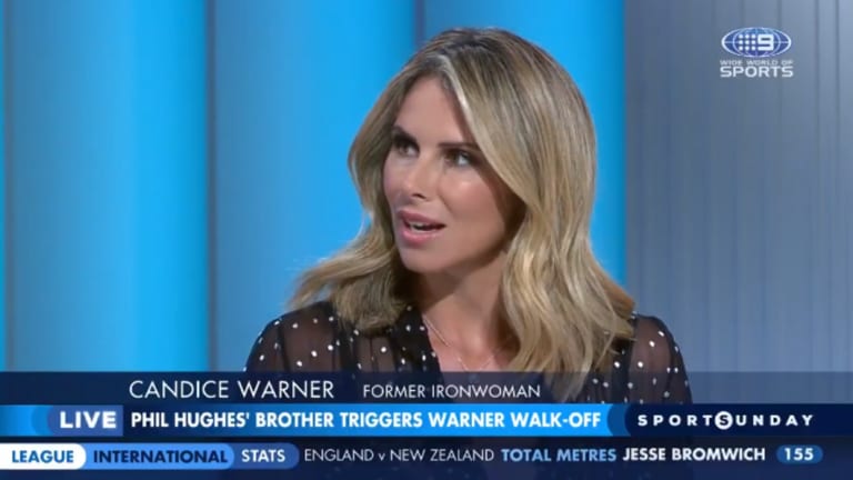 Going public: David Warner's wife, Candice, described the comments directed at her husband as "very hurtful".