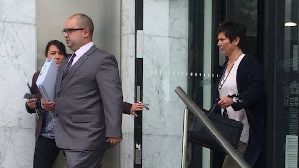 Senior Constable Steven Repac  and Leading Senior Constable Nicole Munro outside court in Ballarat.