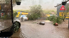 The aftermath of the heavy rain in Alice Springs.