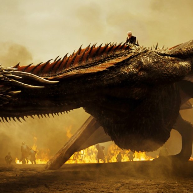 Drogon lets loose on the battlefield in Spoils of War, season 7 episode 4.