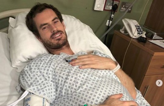 Andy Murray after his hip surgery in January.