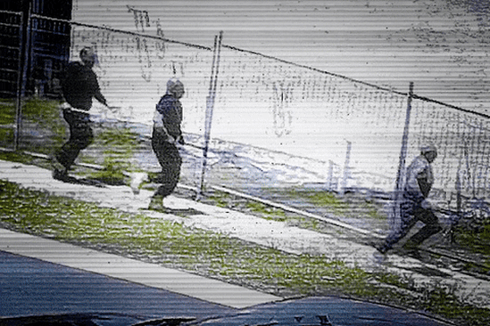 An alleged bashing was caught on CCTV.