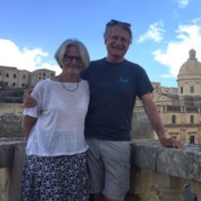 Stephen Rodgers-Wilson and his wife, Dr Di Palmer, a senior obstetrician, shortly before the accident that mortally wounded Di.