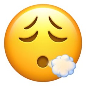 The ‘face exhaling’ emoji.