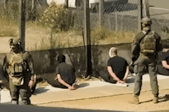 A number of men were stopped by police in Liverpool. They were reportedly driving towards Bondi.