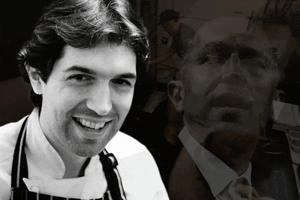 Ben Shewry as a young chef and at the Press Club (right) last year.