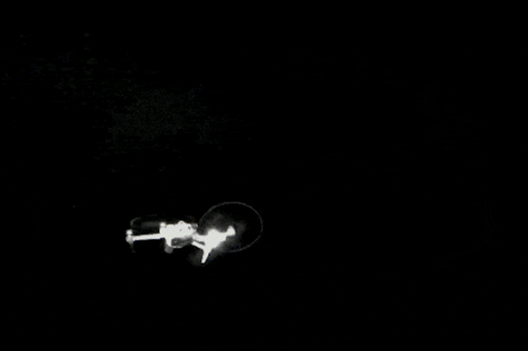 Drones being shot down by an Australian-made laser system.