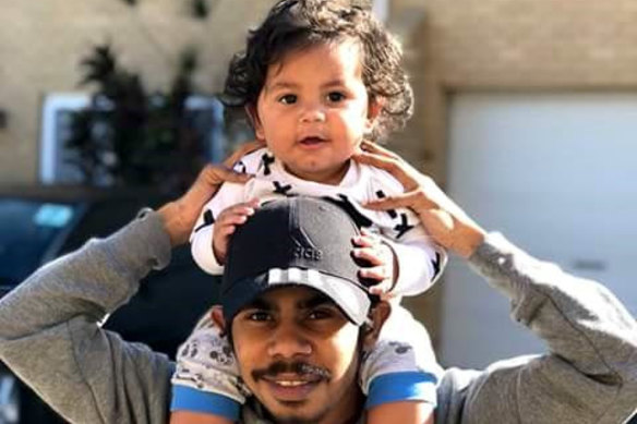 Gordon Copeland, pictured with one of his children, died in July 2021.