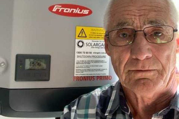 Hervey Bay pensioner Bert Dawson says a proposal to charge solar energy users to sell electricity back to the grid will make solar energy unviable for him and his wife.