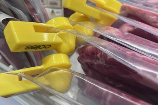 coles meat security tags 