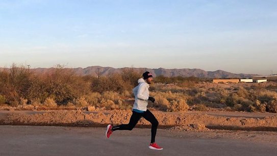 Dion Finocchiaro, who runs outside 99 per cent of the time.