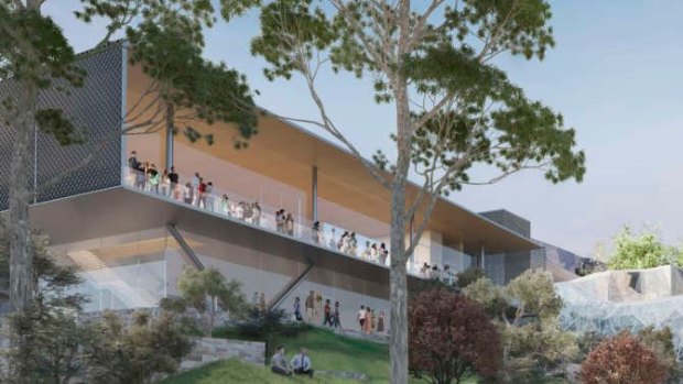 The revised design for the proposed Apple store at Federation Square.