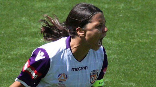 Hear me roar: Sam Kerr is one of the world's best players, but her Perth Glory coach Bobby Despotovski believes she still has not hit her ceiling.