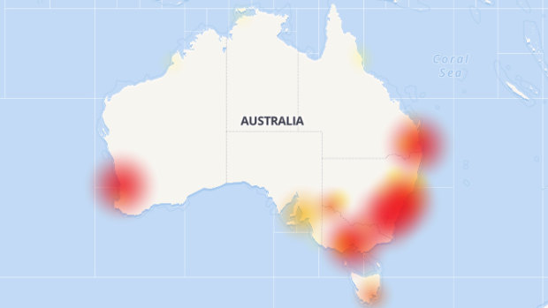 Telstra outages at 5pm on Thursday, June 11, across Australia, according to Down Detector.