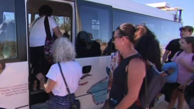 Evacuation buses start departing cyclone-ravaged Exmouth