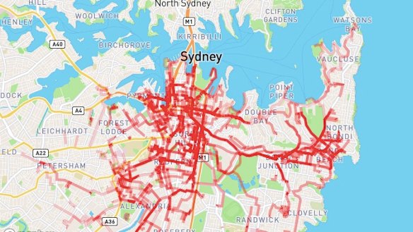 Lime says users have taken more than 50,000 trips on its share bikes since its launch in November, with routes in the inner city and Bondi area the most popular. 