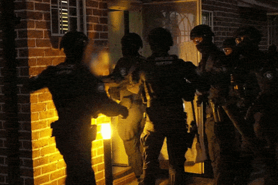 Raptor squad officers raided a Punchbowl home.