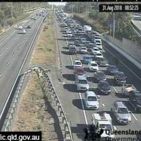Delays built along the Pacific Motorway on Friday morning.