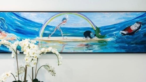 A painting, entitled Lovers in a Boat, valued at $120,000, has been stolen from businessman John Singleton.