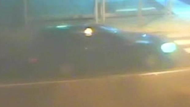 An image of the black Ford Falcon police are searching for.