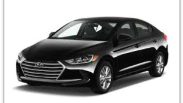 A black Hyundai Elantra sedan with registration ART775 similar to the one stolen by a group of four offenders during a home invasion on August 17 in Tarneit. Picture: Victoria Police. 