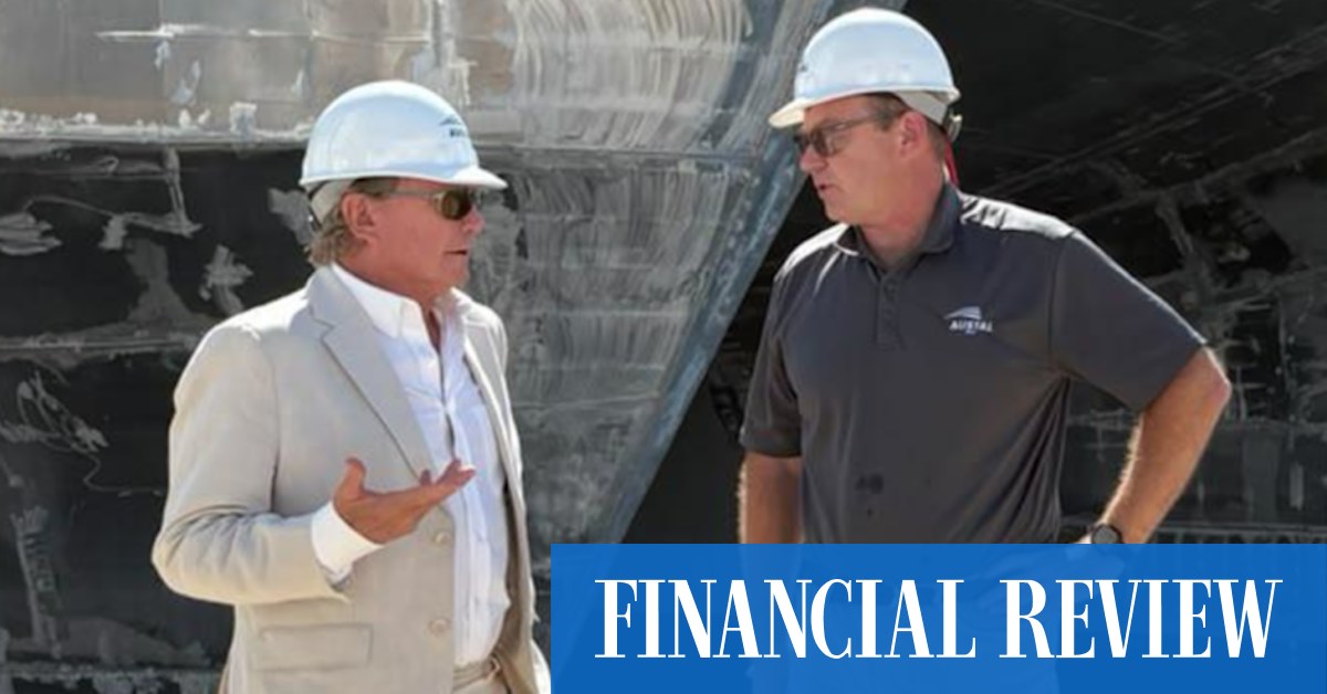 Billionaire backer drops in on Austal shipyards amid $1.9b bidding war