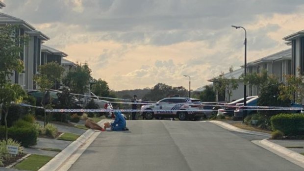 The crime scene where a high-profile Mongols Motorbike Gang member was shot dead.