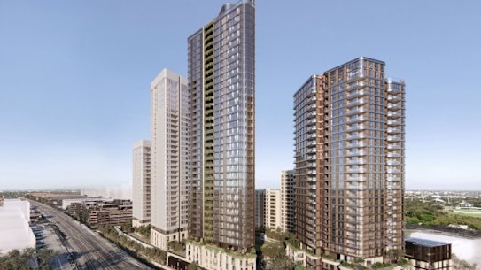 Una imagen conceptual del desarrollo en 1 King St en Concord