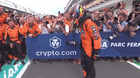 Australia’s Oscar Piastri celebrates aftr winning the Miami Grand Prix.