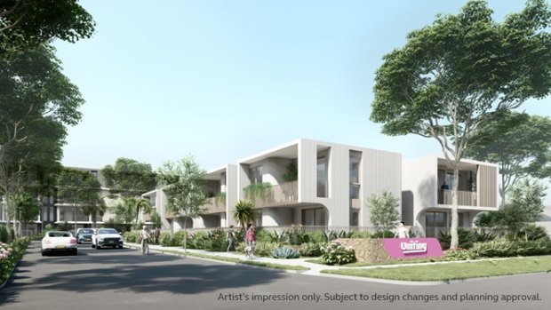 An artist’s impression – subject to change – of the proposed Uniting aged care redevelopment in Kingscliff.