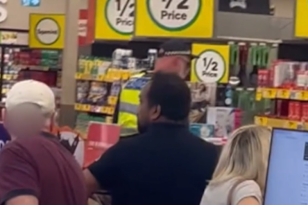 The 18-year-old fled to a busy Woolworths after being stabbed in Melbourne.