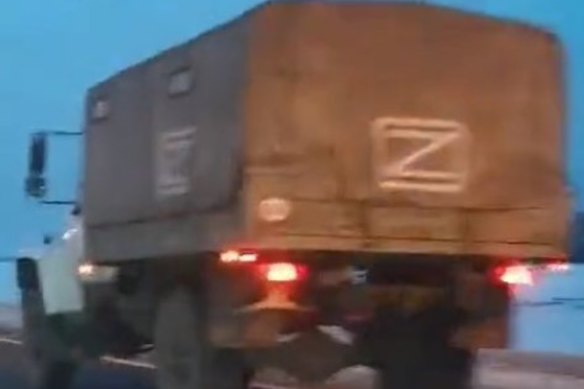 Mysterious ‘Z’ painted on vehicle.