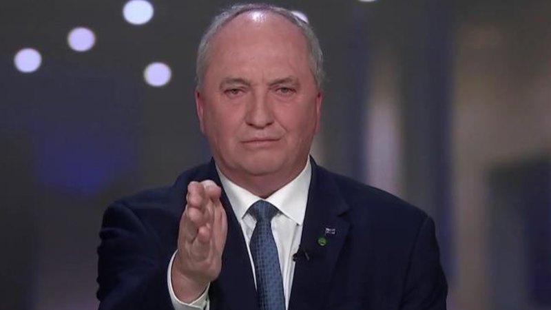 Barnaby Joyce laughs off testy ABC interview after presenter calls it a missed opportunity