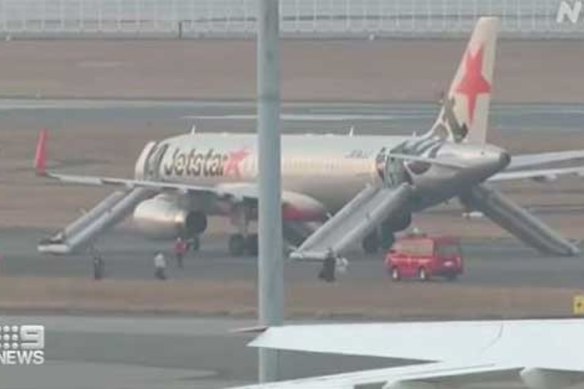The Jetstar flight made an emergency landing at Chubu Centrair International Airport in central Japan.