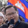 Victorian Labor MP Tak Meng Heang speaks at a Cambodian community event in Melbourne.