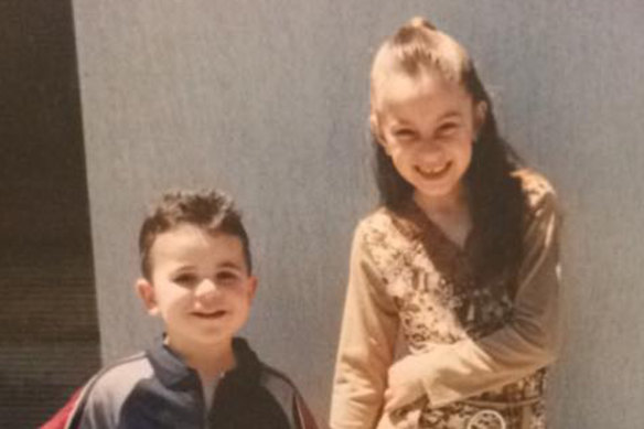 A treasured family photo of Celeste Manno with her younger brother Alessandro. 