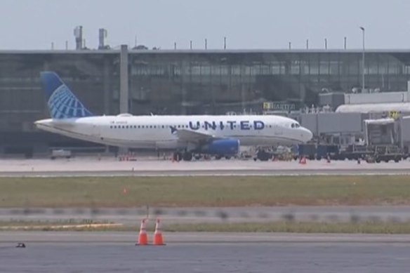 United Airlines Flight 325, an Airbus A320, which lost part of its engine.