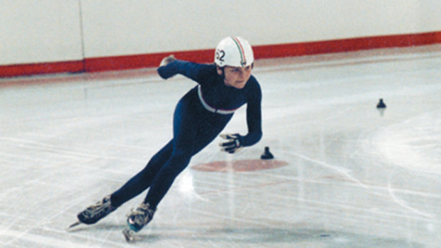 Steven Bradbury won the 1991 Relaying World Championships at Macquarie Ice Rink at just 17 years old.
