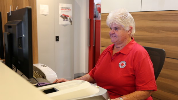 Keryn Auld is marking her 40th year with the Australian Red Cross.