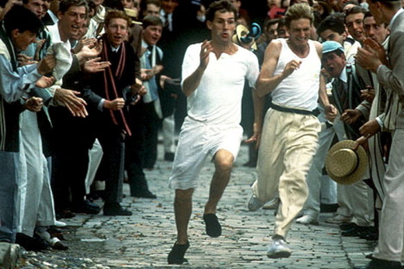 The film, “Chariots of Fire”, was based on the true story of Harold Abrahams and Eric Liddell at the 1924 Olympics.