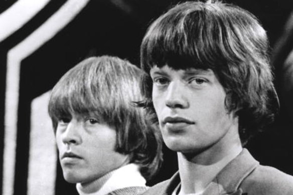 Brian Jones with Mick Jagger.