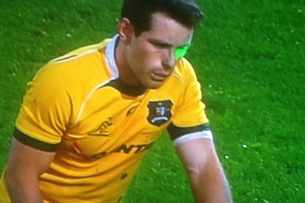 Bernard Foley was targeted by lasers in Mendoza in 2014.